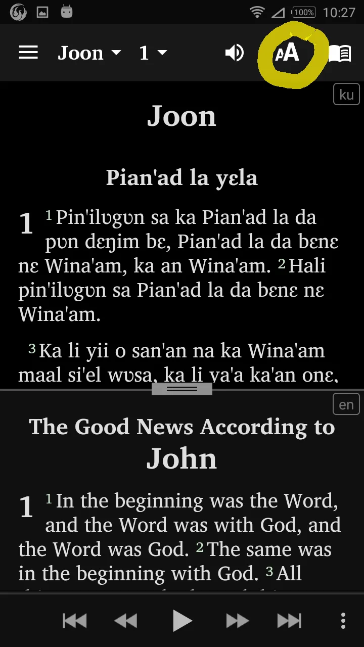 Kusaal Bible with English | Indus Appstore | Screenshot