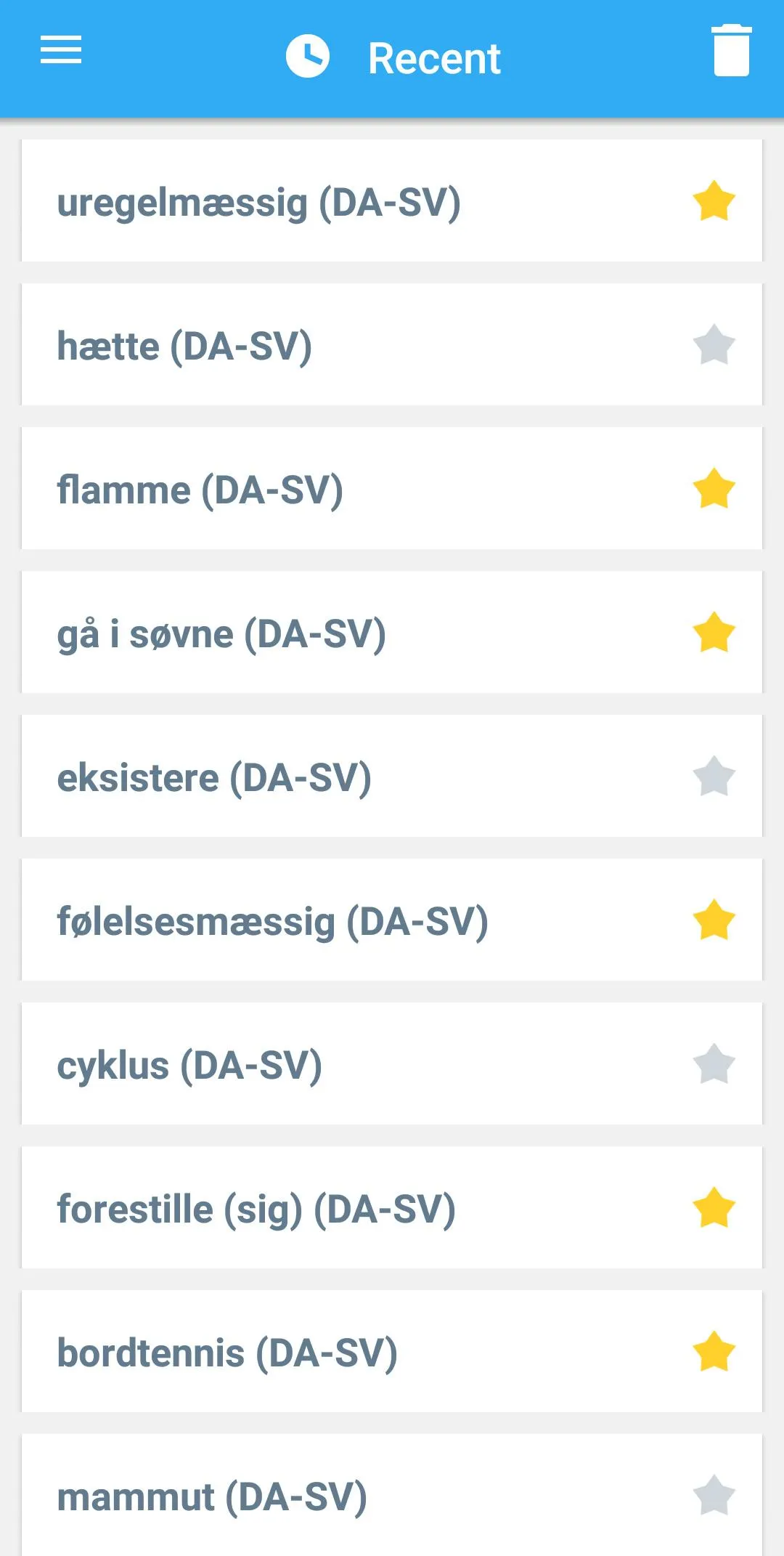 Swedish-Danish Dictionary | Indus Appstore | Screenshot