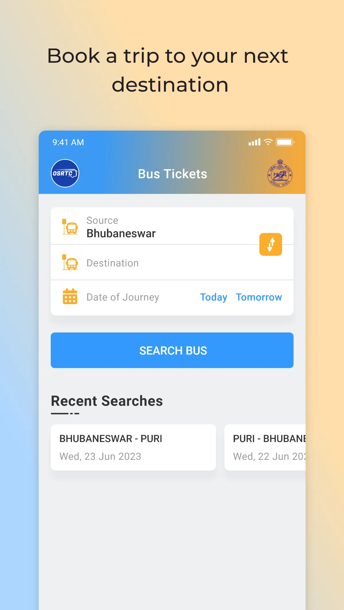 OSRTC Bus Booking | Indus Appstore | Screenshot