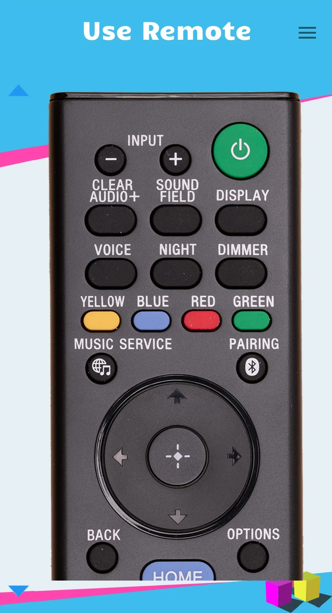 Remote for Sony SoundBar | Indus Appstore | Screenshot