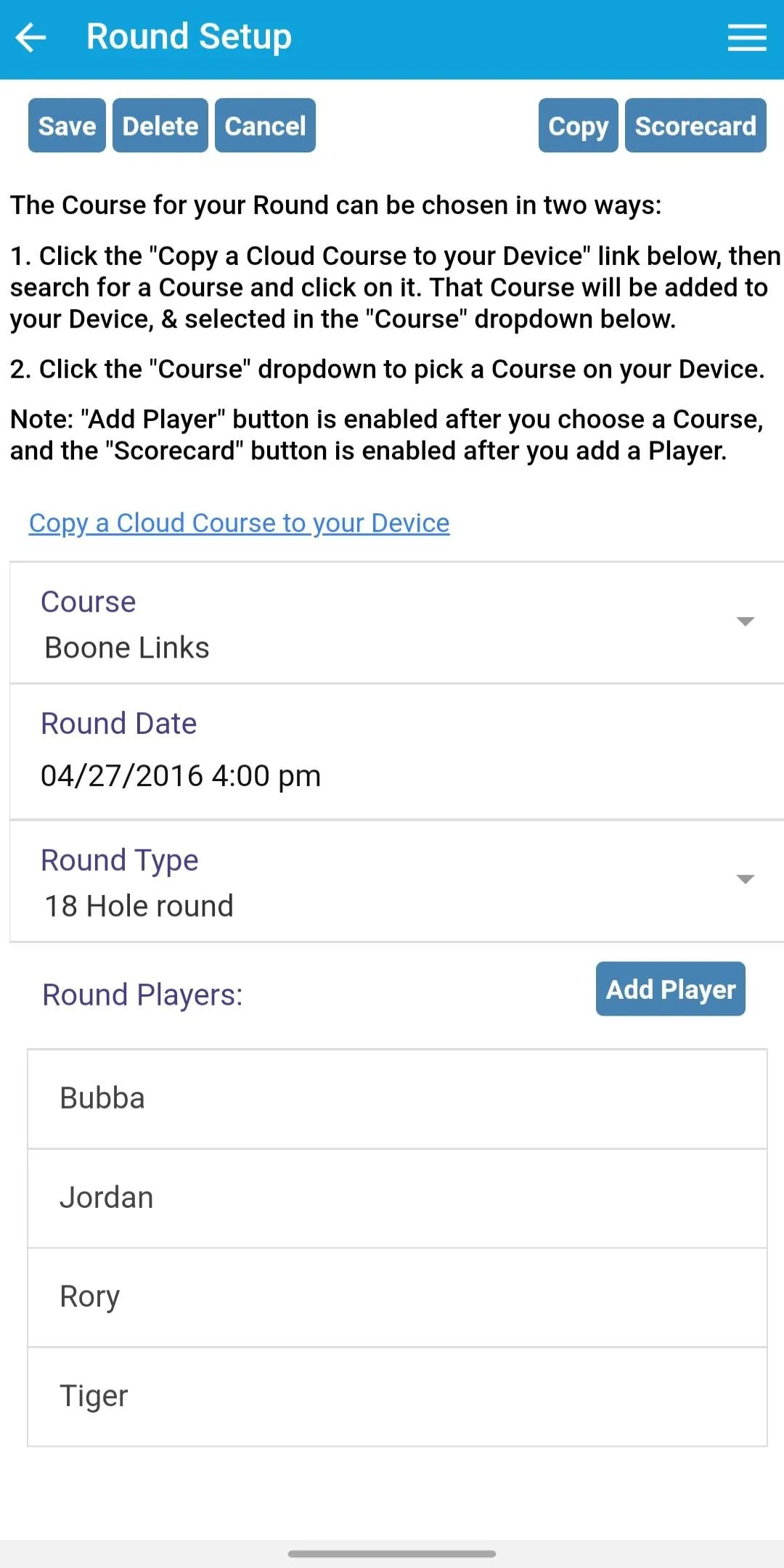 Golf Scorecard | Indus Appstore | Screenshot