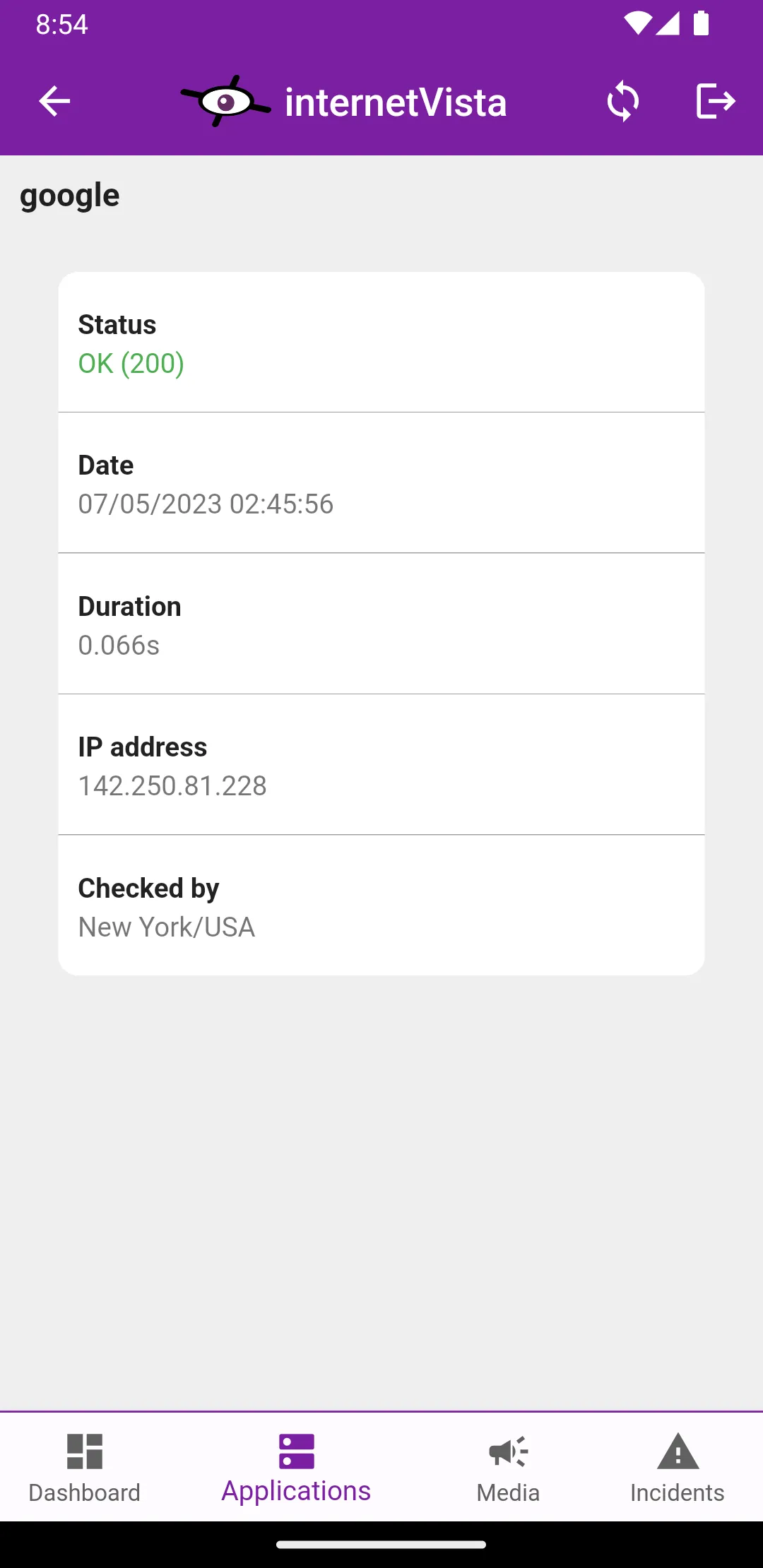 internetVista monitoring | Indus Appstore | Screenshot