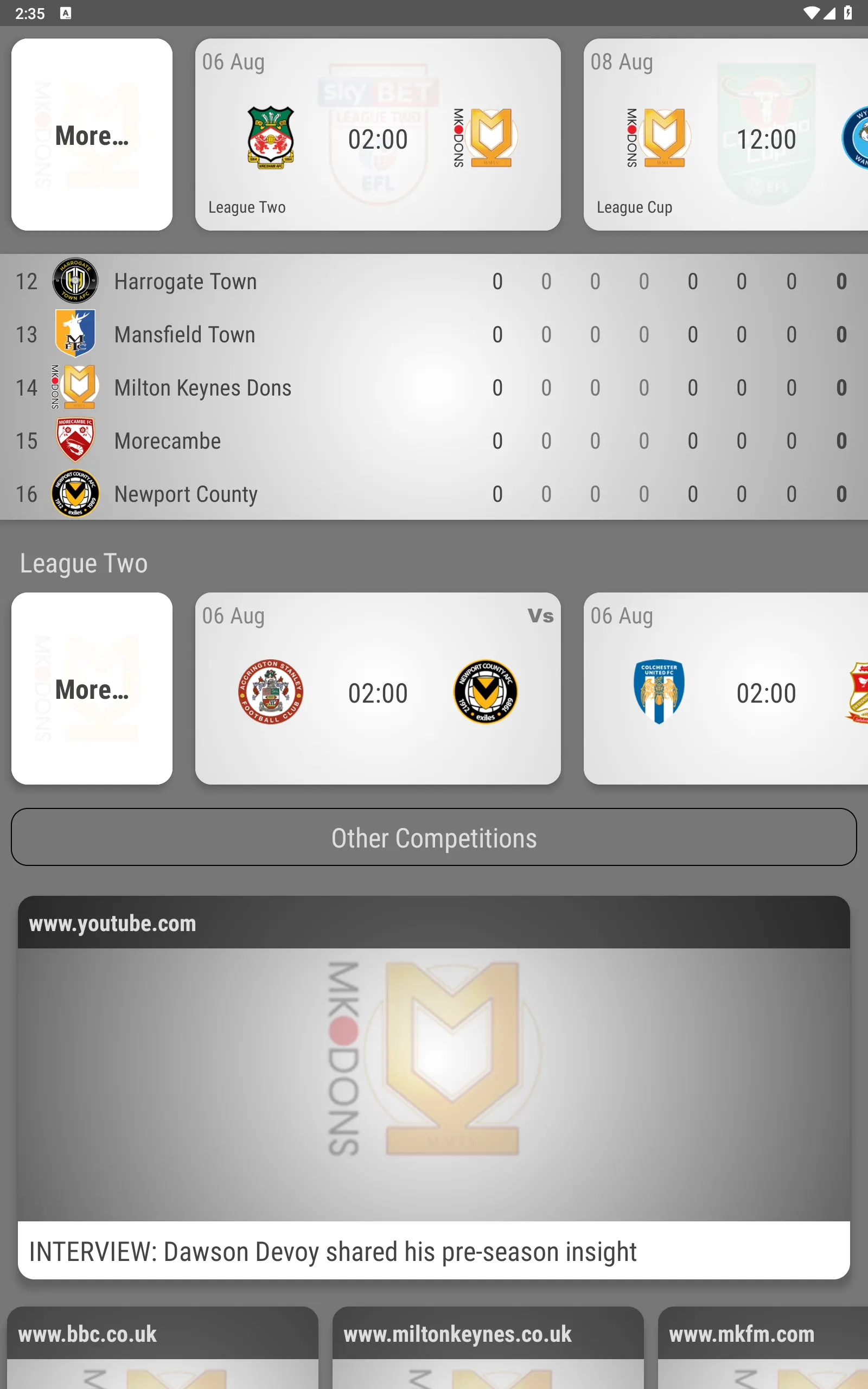 Milton Keynes Dons Fan App | Indus Appstore | Screenshot