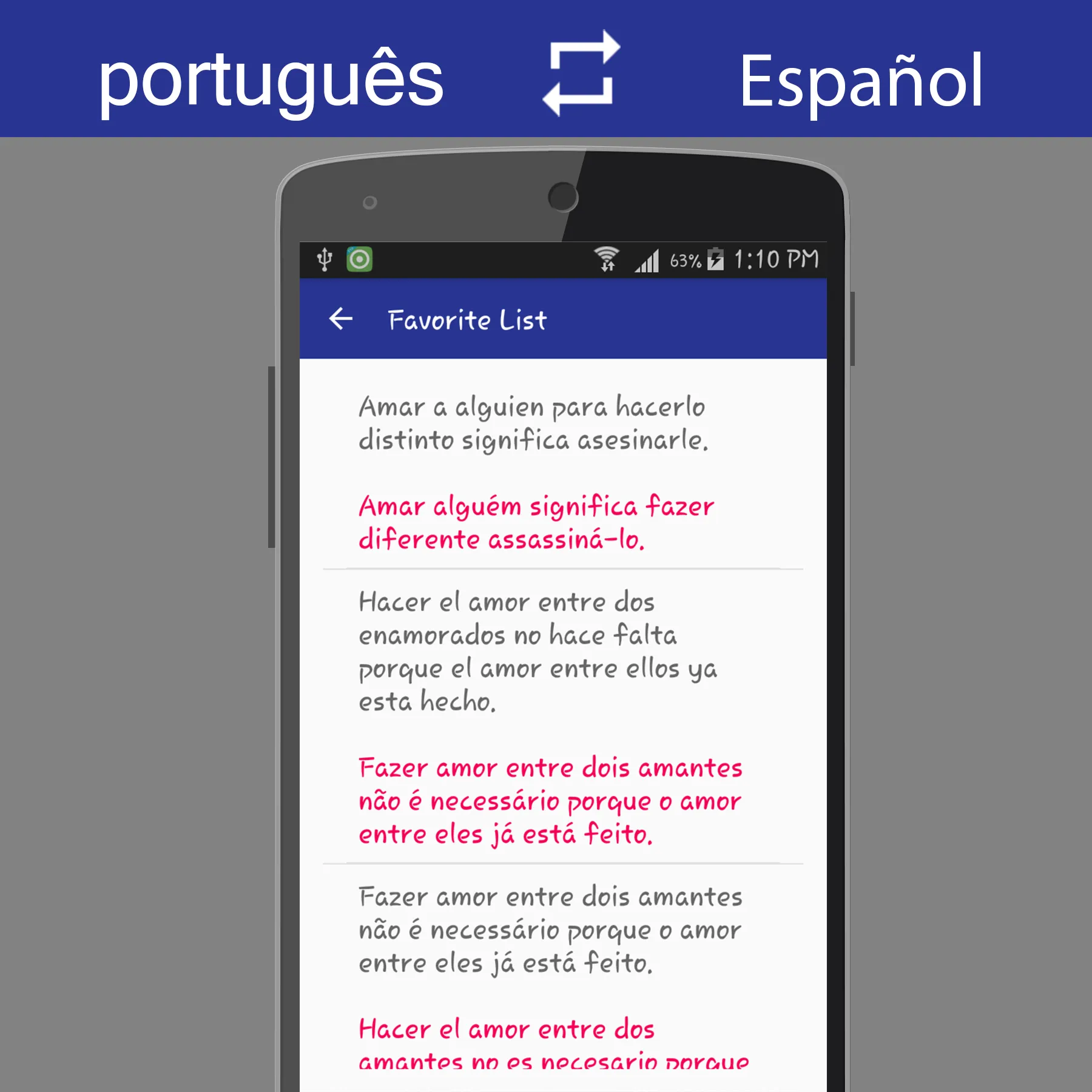 Portuguese Spanish Translator | Indus Appstore | Screenshot