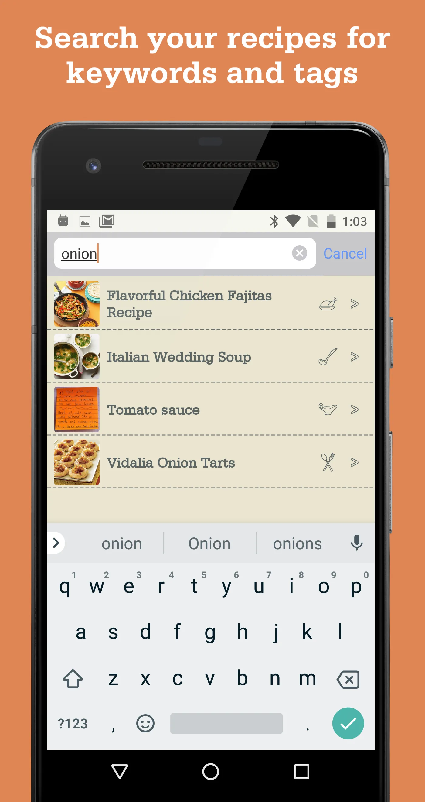 OrganizEat | Recipe Keeper box | Indus Appstore | Screenshot