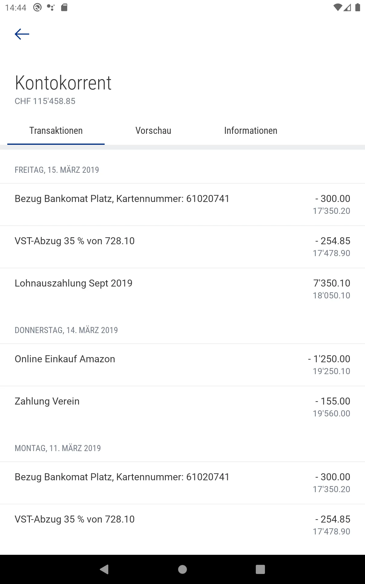 Spar+Leihkasse Riggisberg AG | Indus Appstore | Screenshot