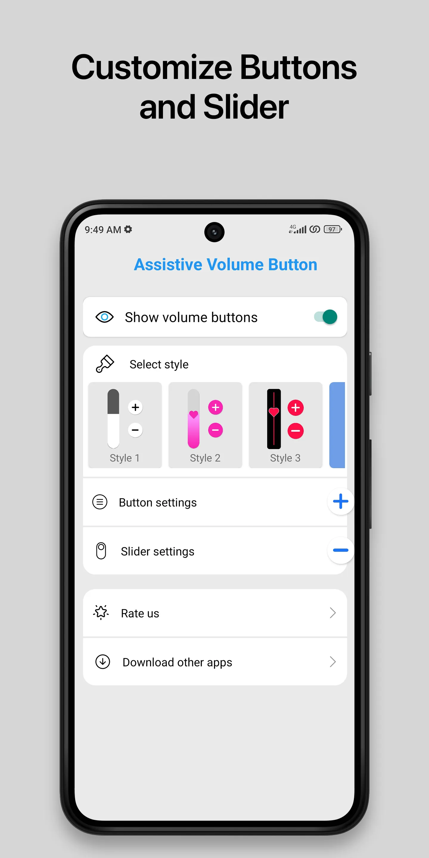 Assistive Volume Button | Indus Appstore | Screenshot