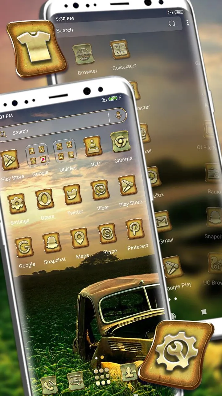 Rusty Car Landscape Themes | Indus Appstore | Screenshot