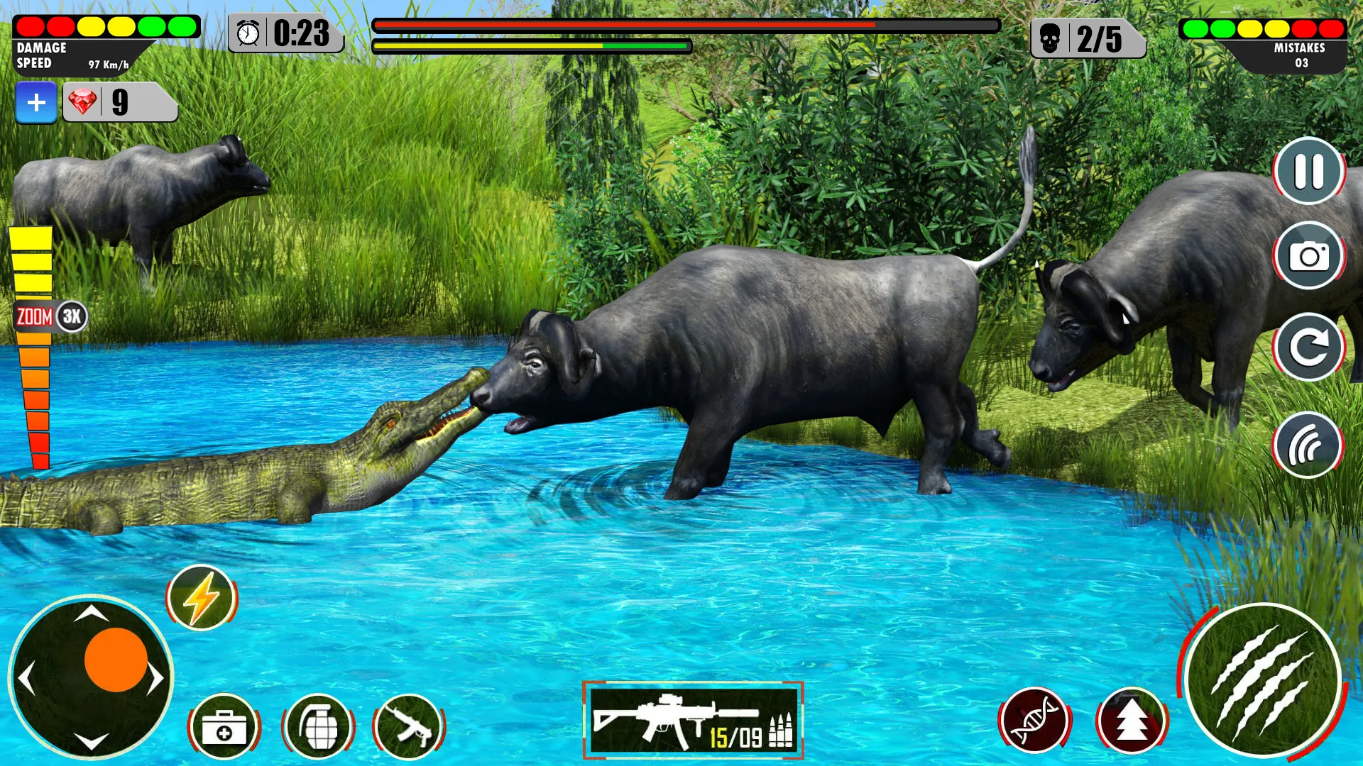 Hungry Animal Crocodile Games | Indus Appstore | Screenshot