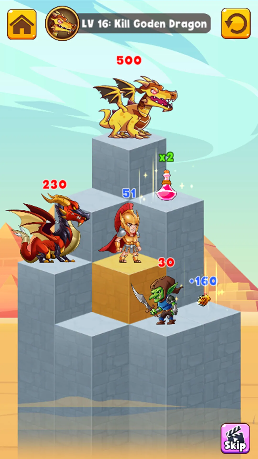 Hero Tower 2: Pyramid Puzzle | Indus Appstore | Screenshot