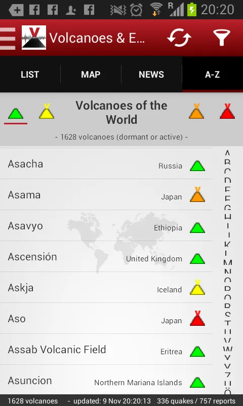 Volcanoes & Earthquakes | Indus Appstore | Screenshot