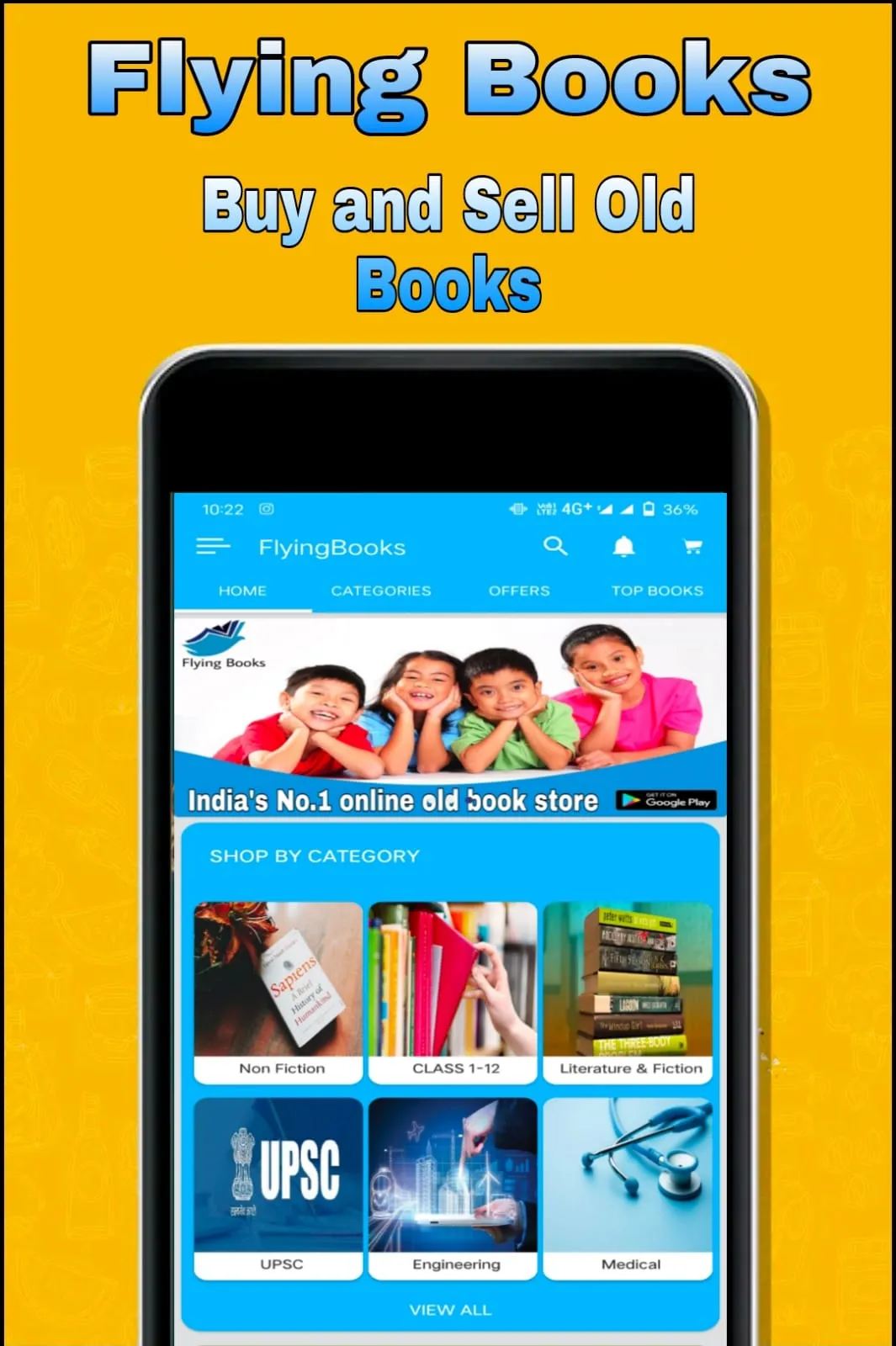 Flying Books - Old Books Store | Indus Appstore | Screenshot