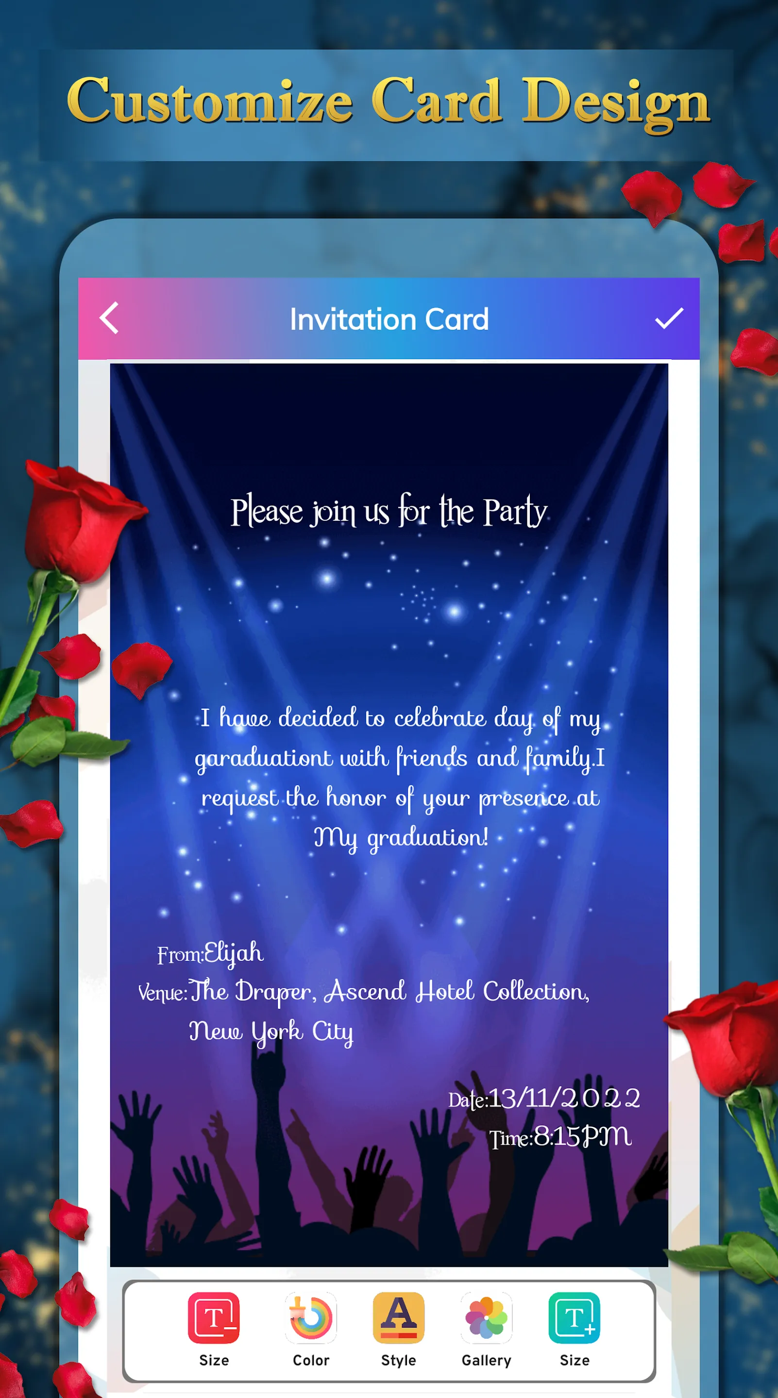 Invitation Card Maker IMG PDF | Indus Appstore | Screenshot