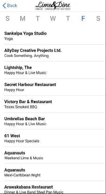 Grenada Lime & Dine | Indus Appstore | Screenshot