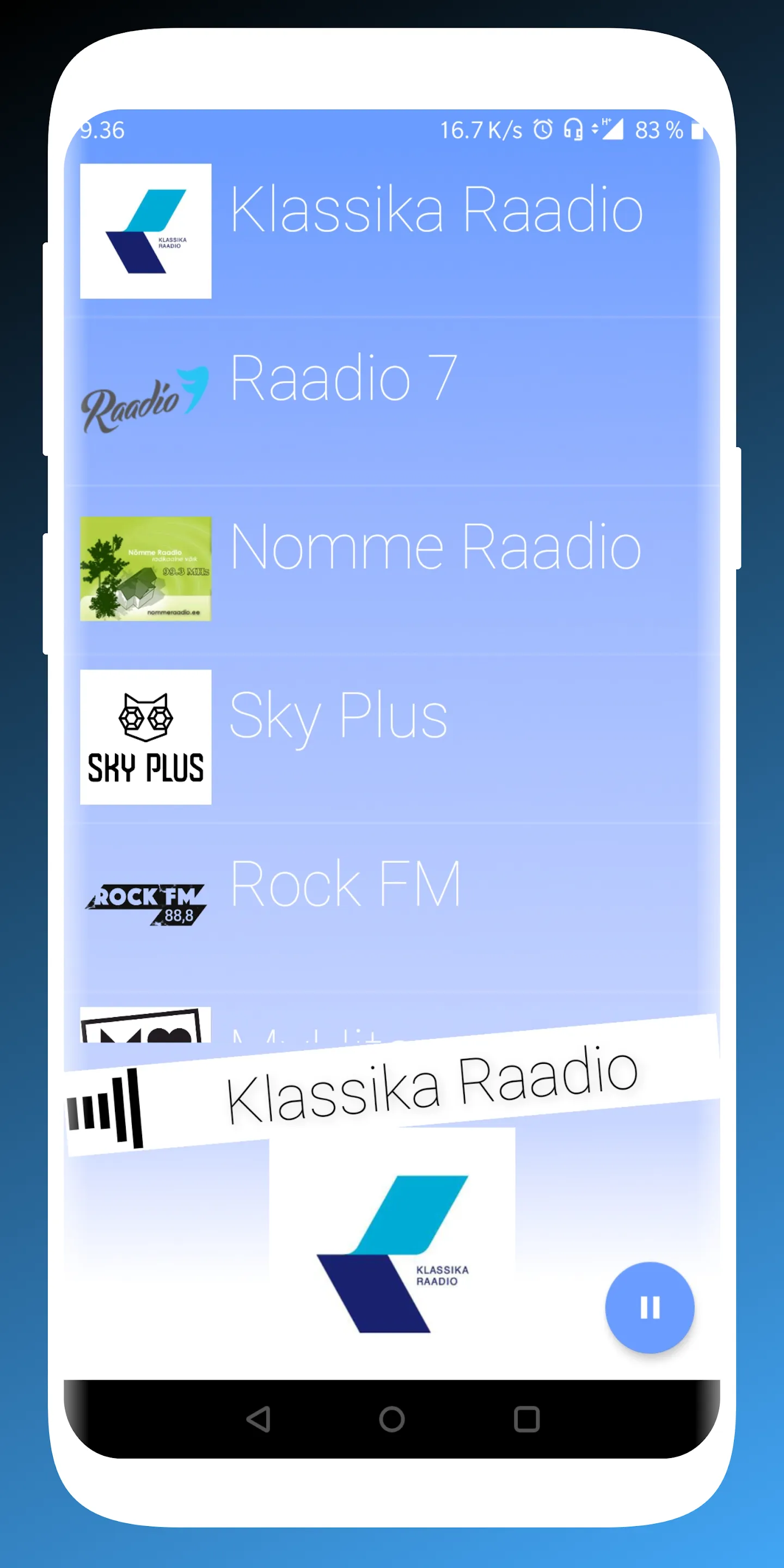 Raadio | Indus Appstore | Screenshot