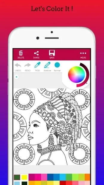 Melanin Girl Coloring Book | Indus Appstore | Screenshot