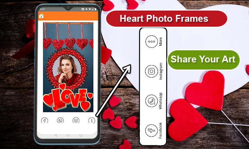 Romantic Heart Photo Frames | Indus Appstore | Screenshot