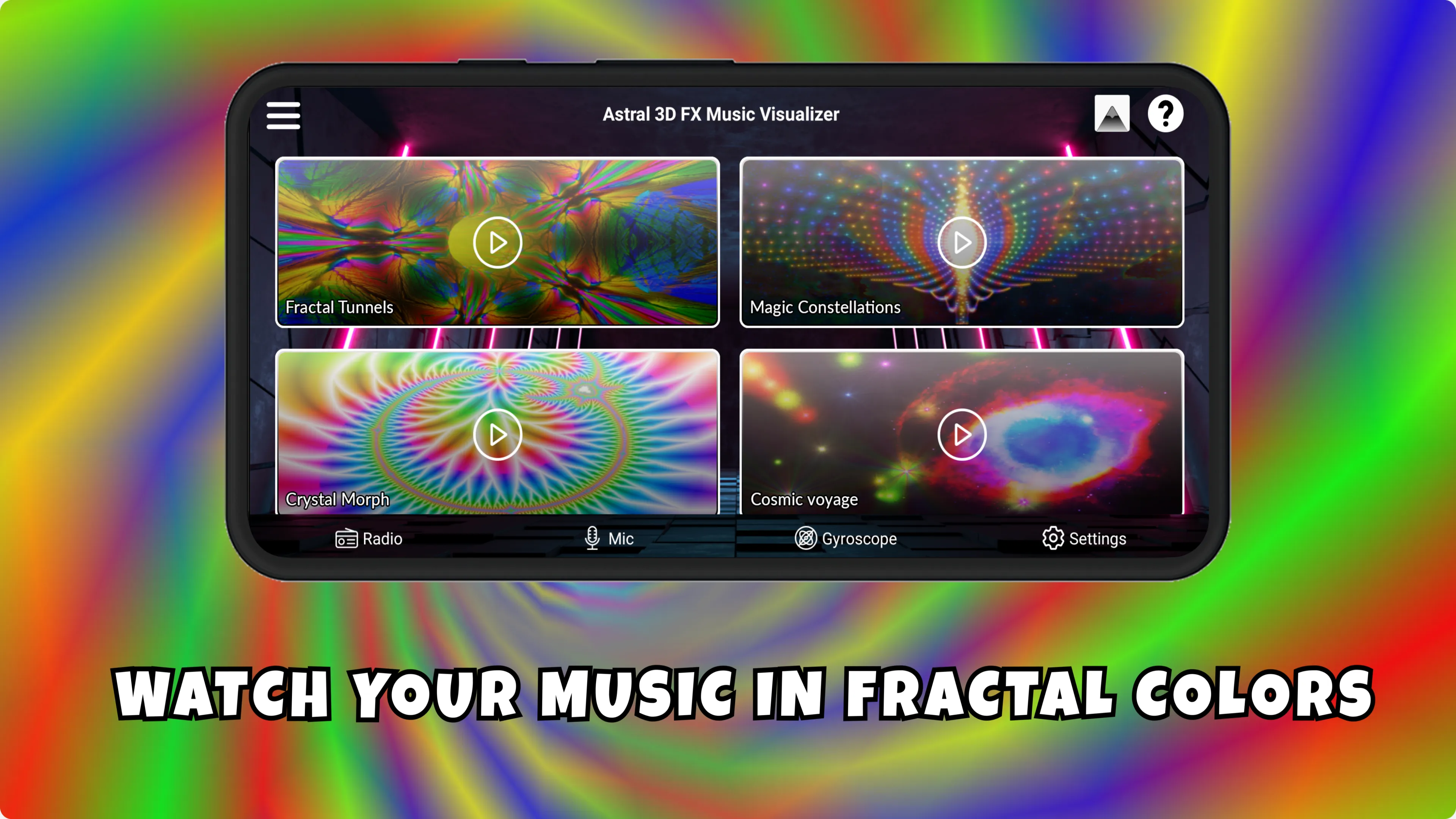 Astral 3D FX Music Visualizer | Indus Appstore | Screenshot