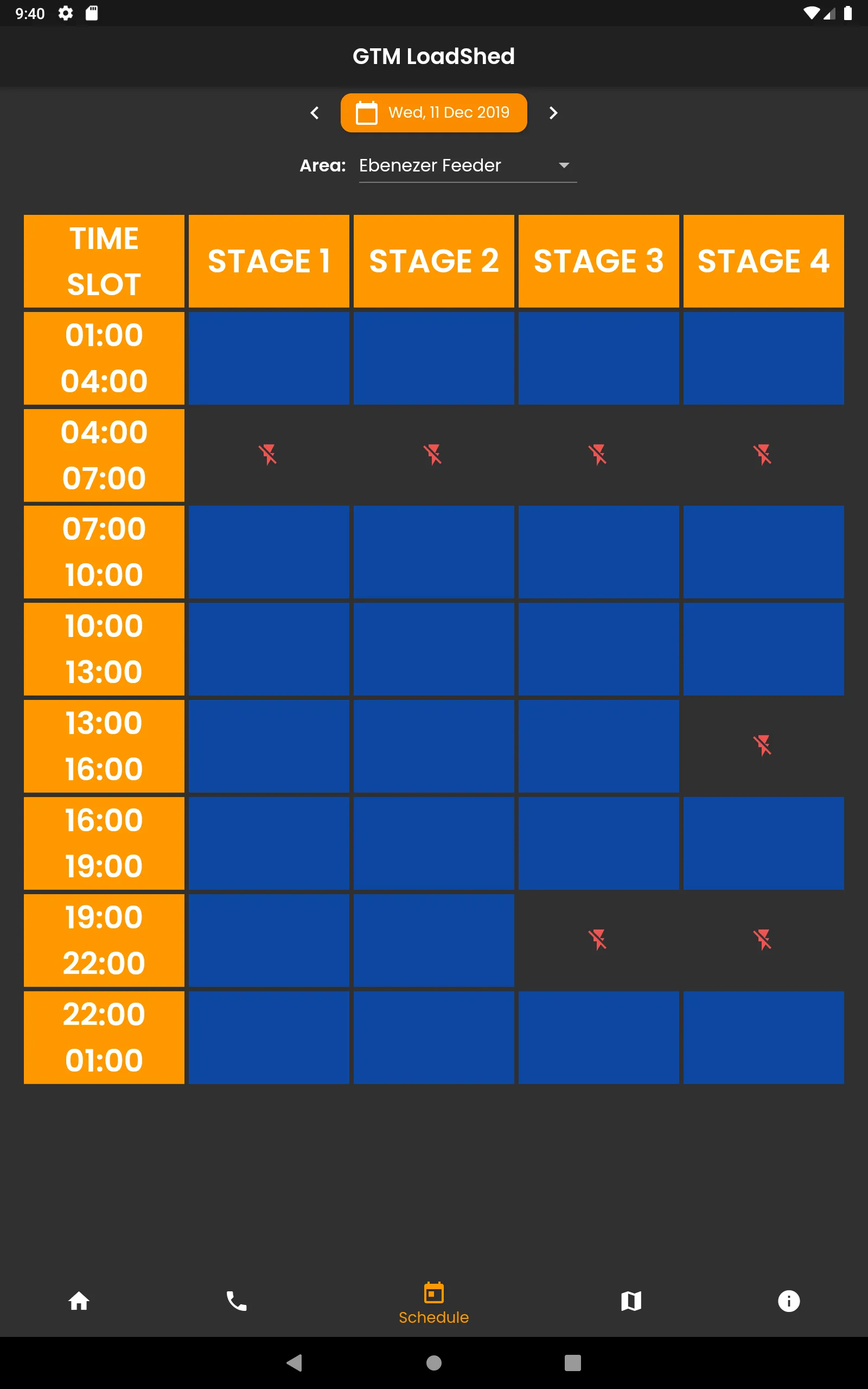 GTM LoadShed | Indus Appstore | Screenshot