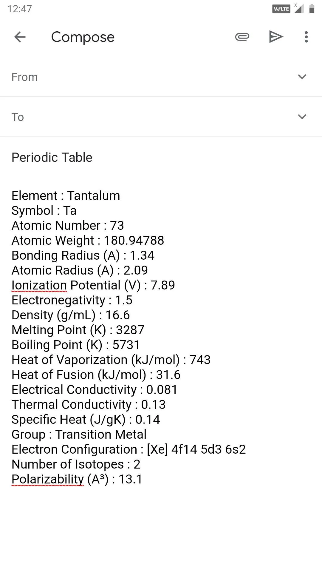 Periodic Table | Indus Appstore | Screenshot