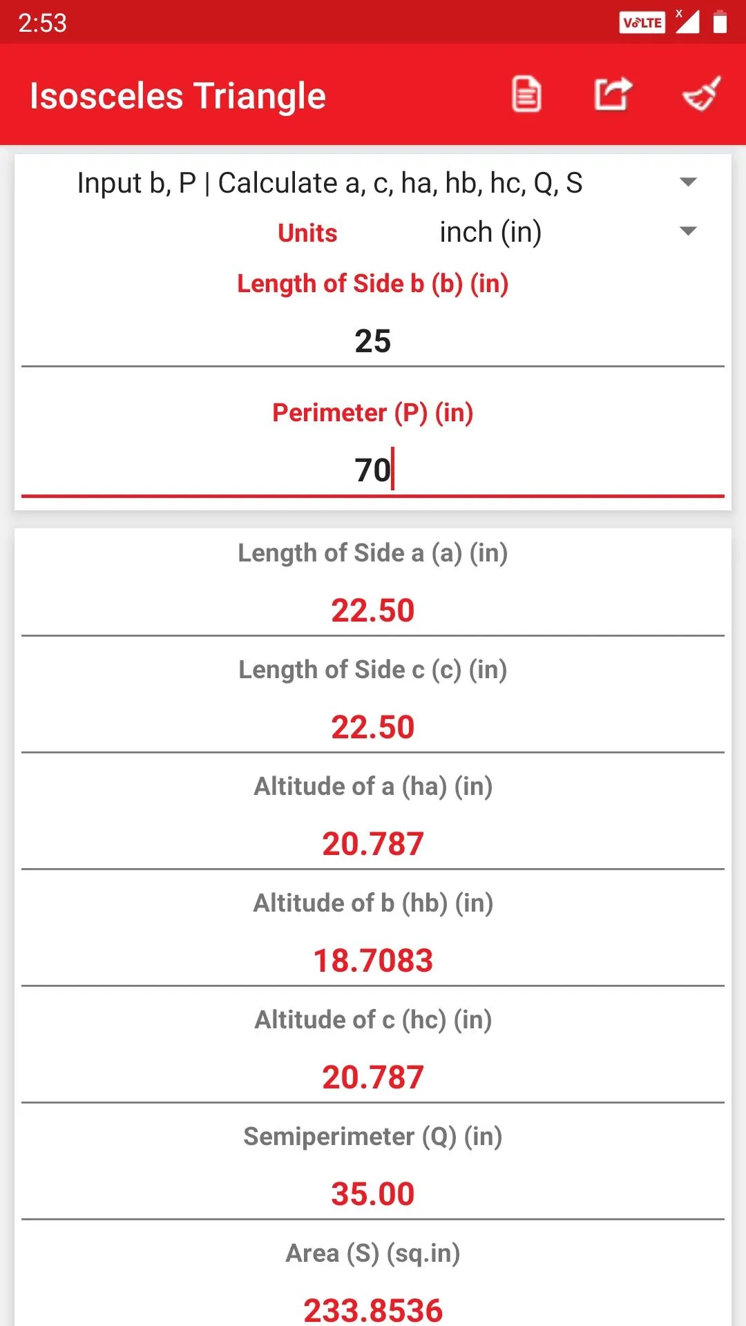 Triangle Calculator | Indus Appstore | Screenshot