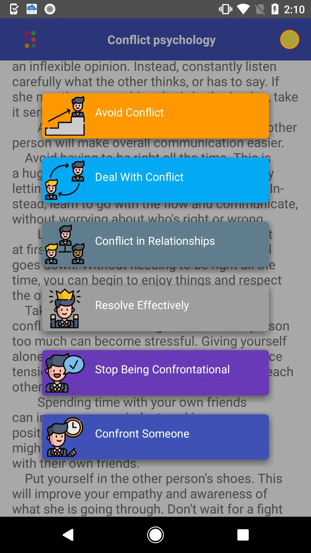 Conflict psychology | Indus Appstore | Screenshot