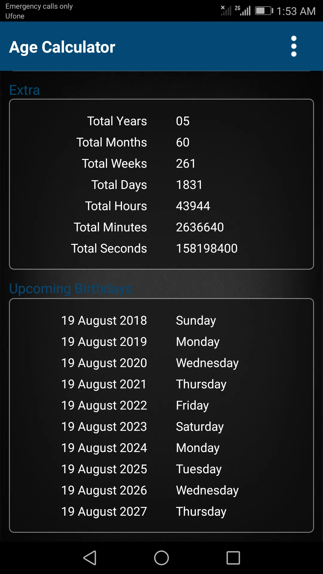 Age Calculator | Indus Appstore | Screenshot