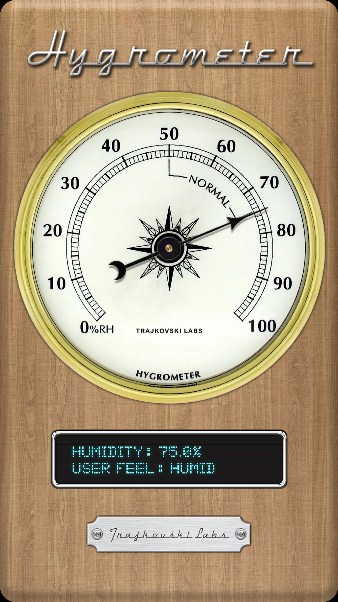 Hygrometer - Relative Humidity | Indus Appstore | Screenshot