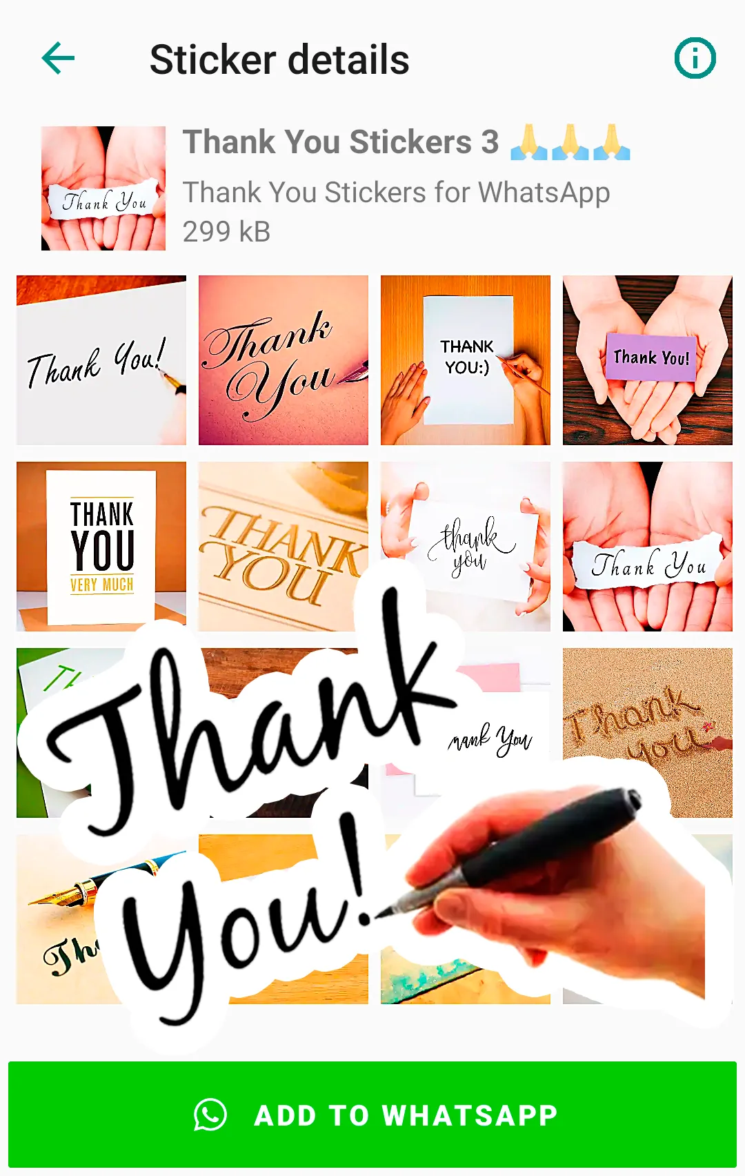 Thank You Sticker for WhatsApp | Indus Appstore | Screenshot