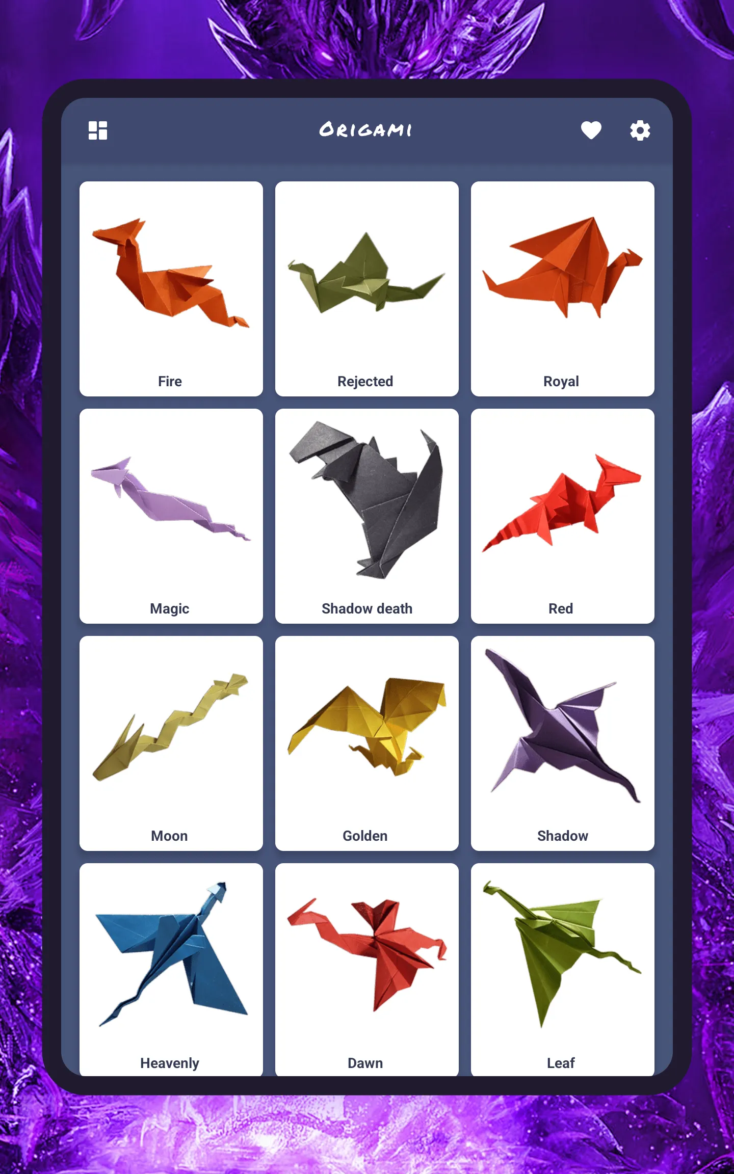 Origami paper dragons | Indus Appstore | Screenshot