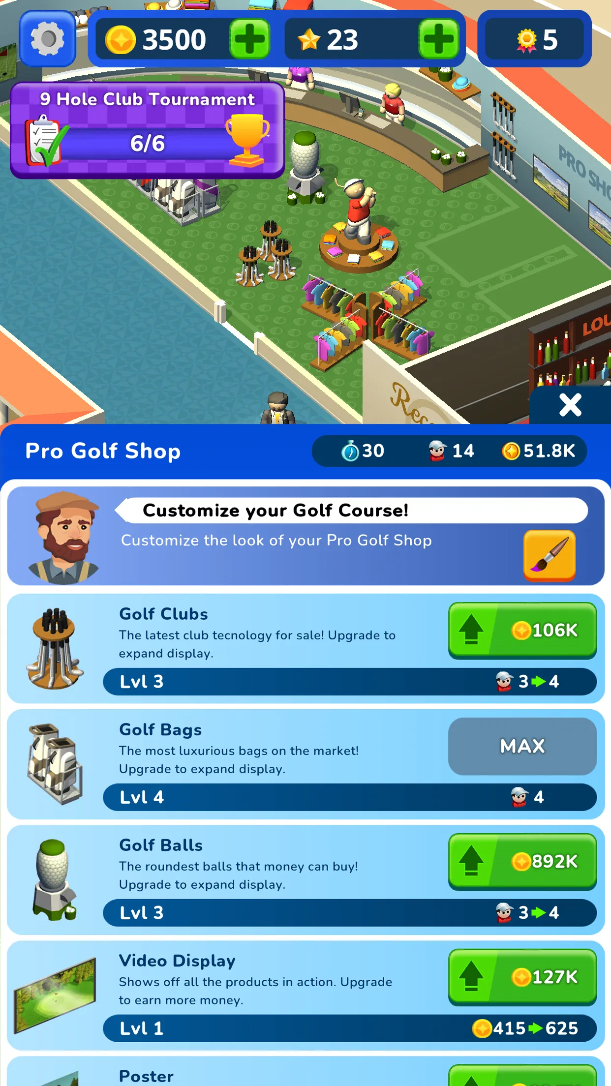 Idle Golf Club Manager Tycoon | Indus Appstore | Screenshot