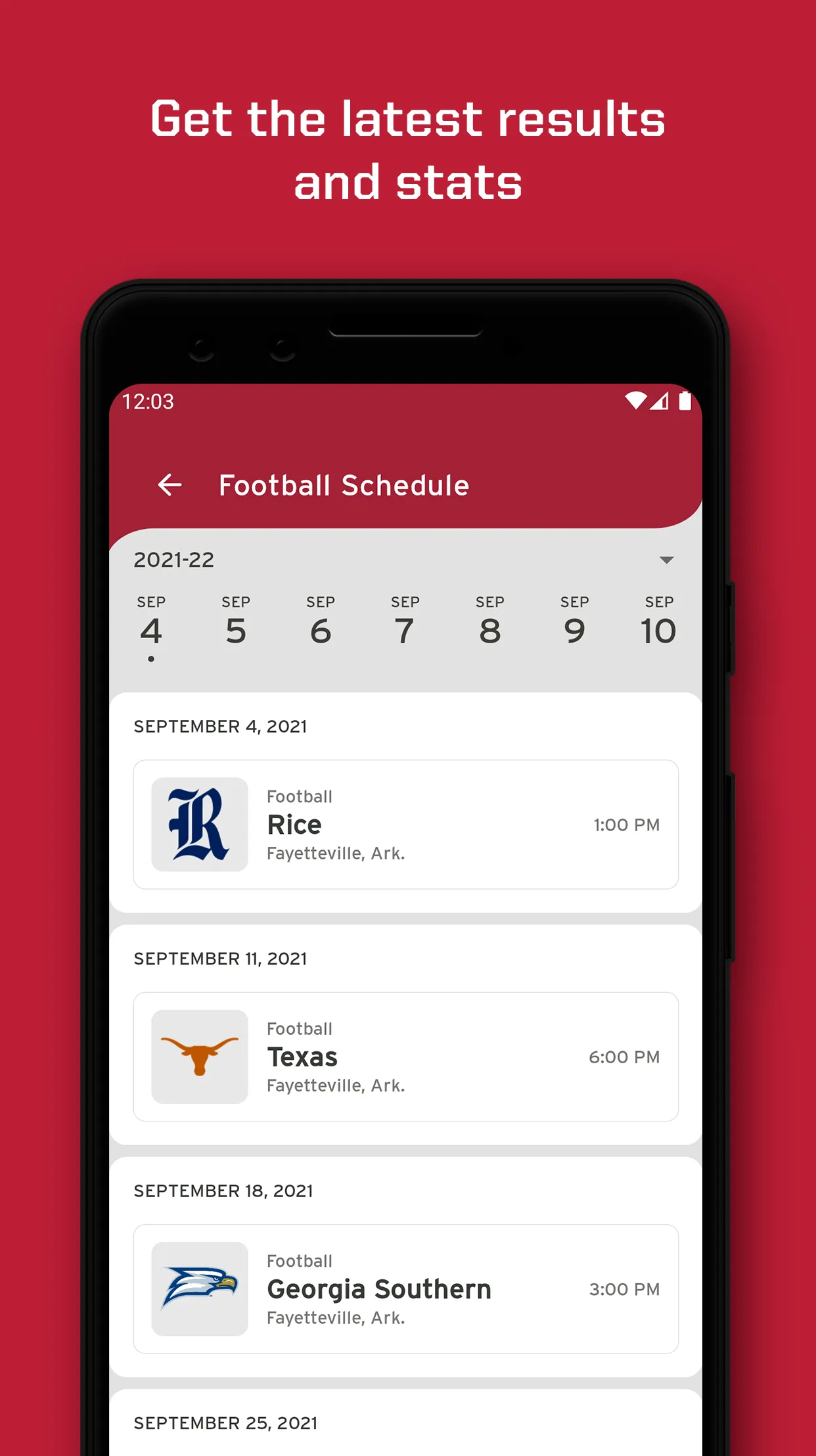 Arkansas Razorbacks | Indus Appstore | Screenshot