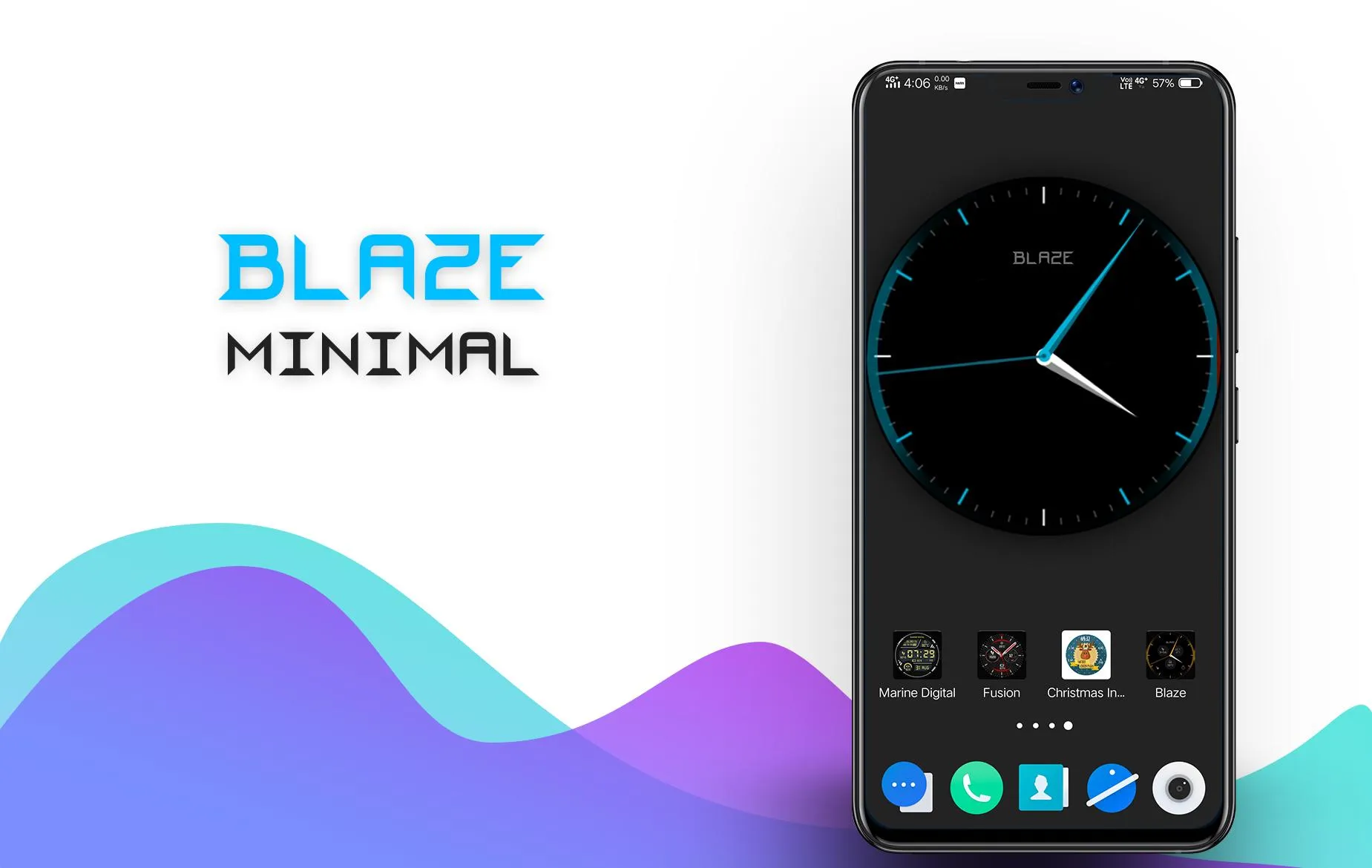 Blaze Clock Live Wallpaper | Indus Appstore | Screenshot