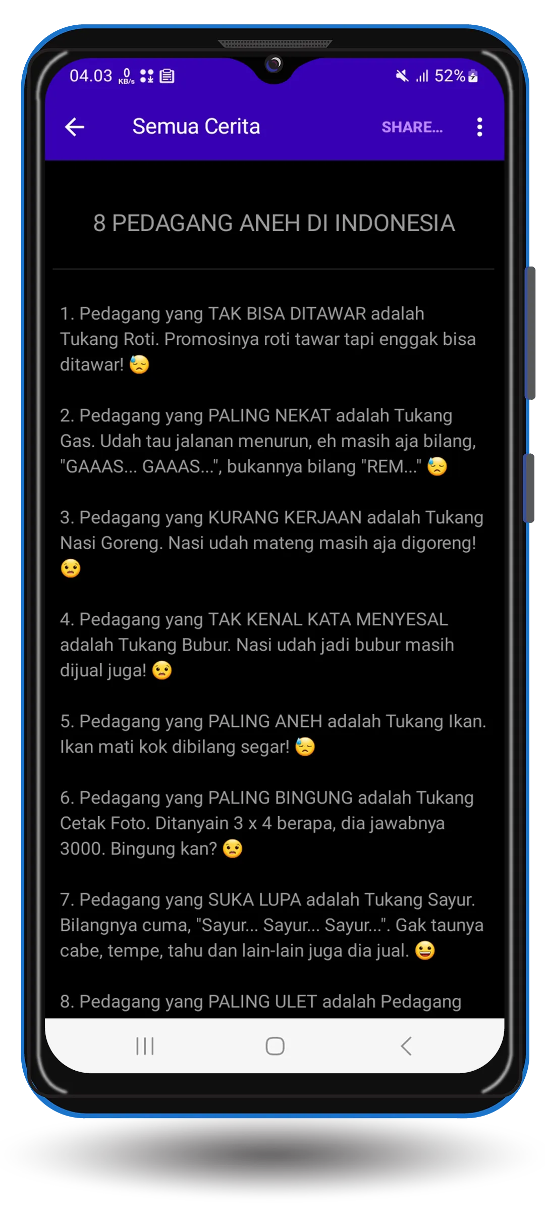 1000+ Cerita Lucu Jaman Now | Indus Appstore | Screenshot