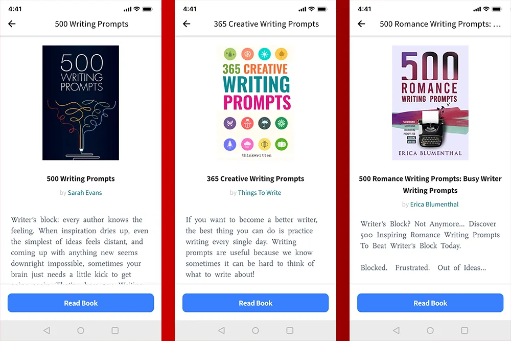 1200 Writing Prompts | Indus Appstore | Screenshot