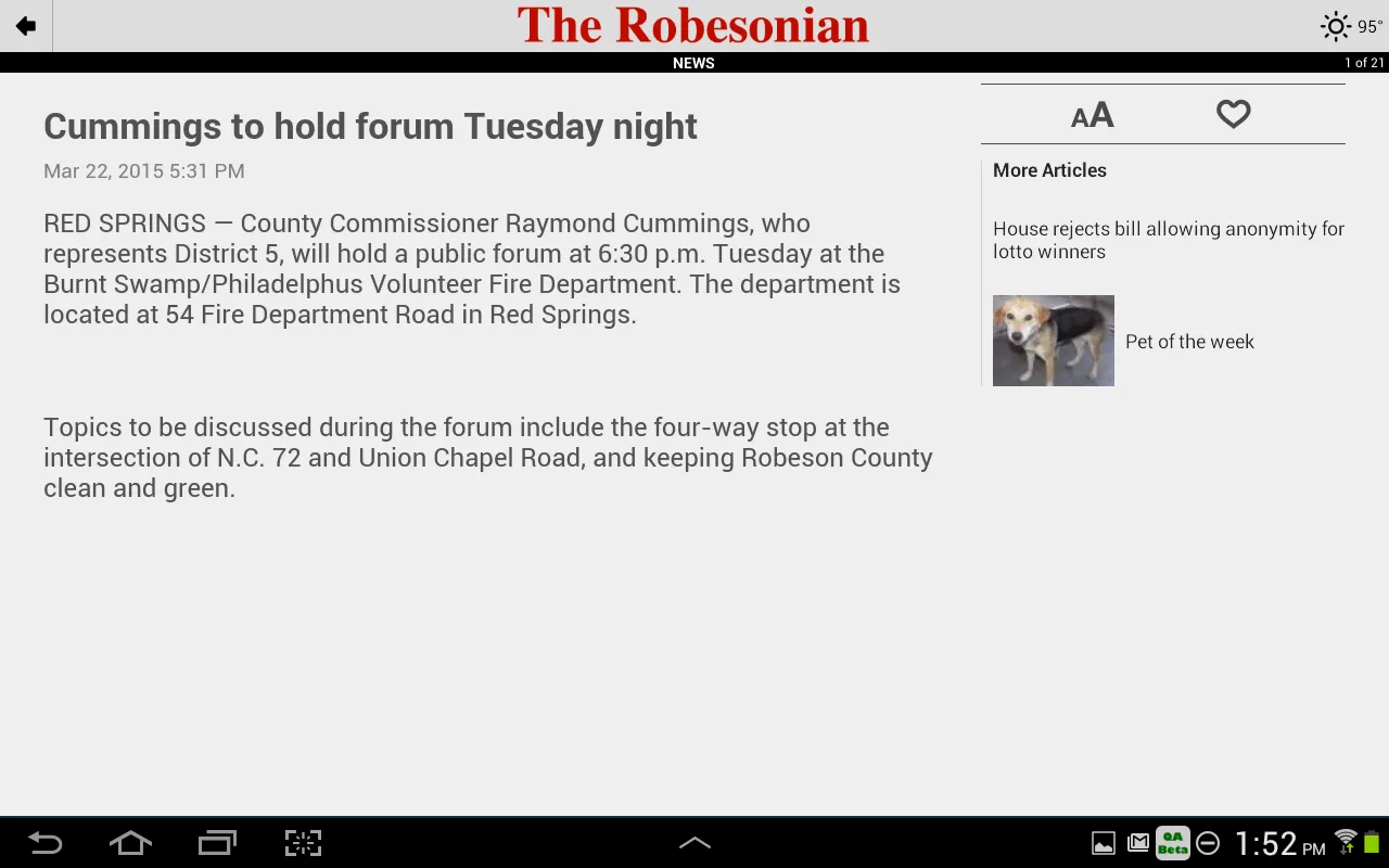 Robesonian | Indus Appstore | Screenshot