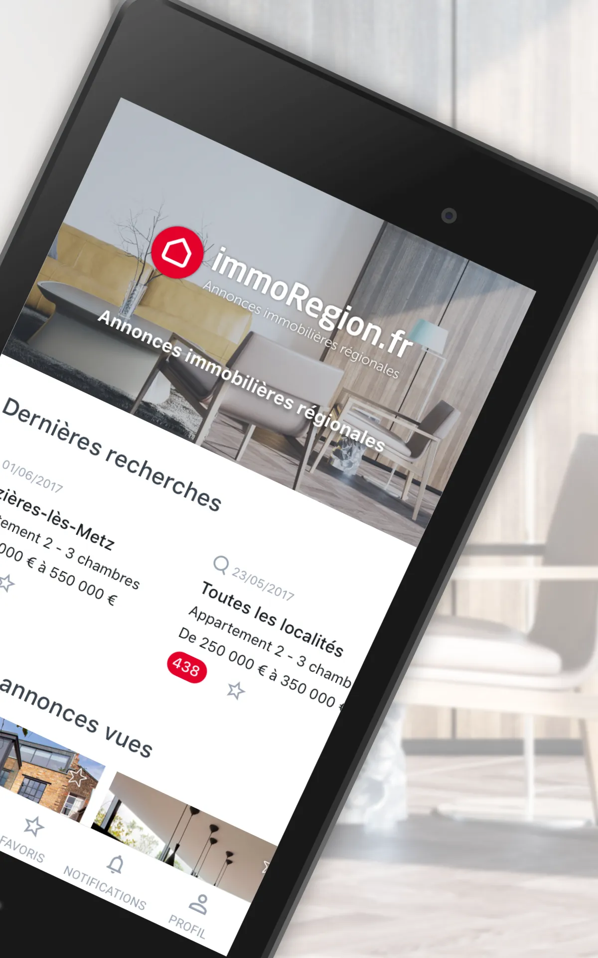 immoRegion Immobilier Régional | Indus Appstore | Screenshot