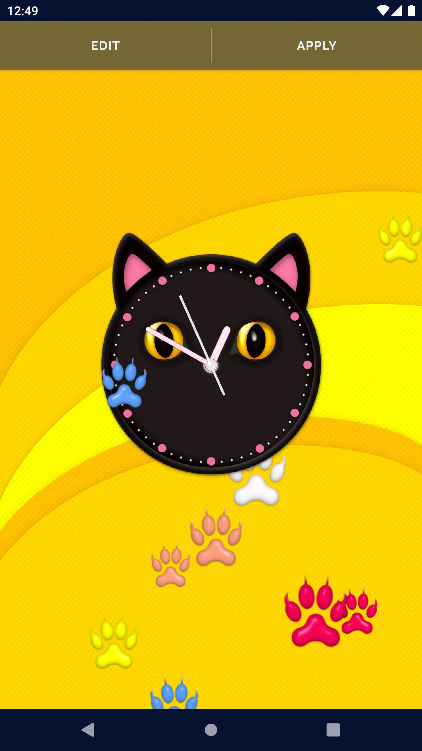 Cute Kitty Clock Wallpaper | Indus Appstore | Screenshot