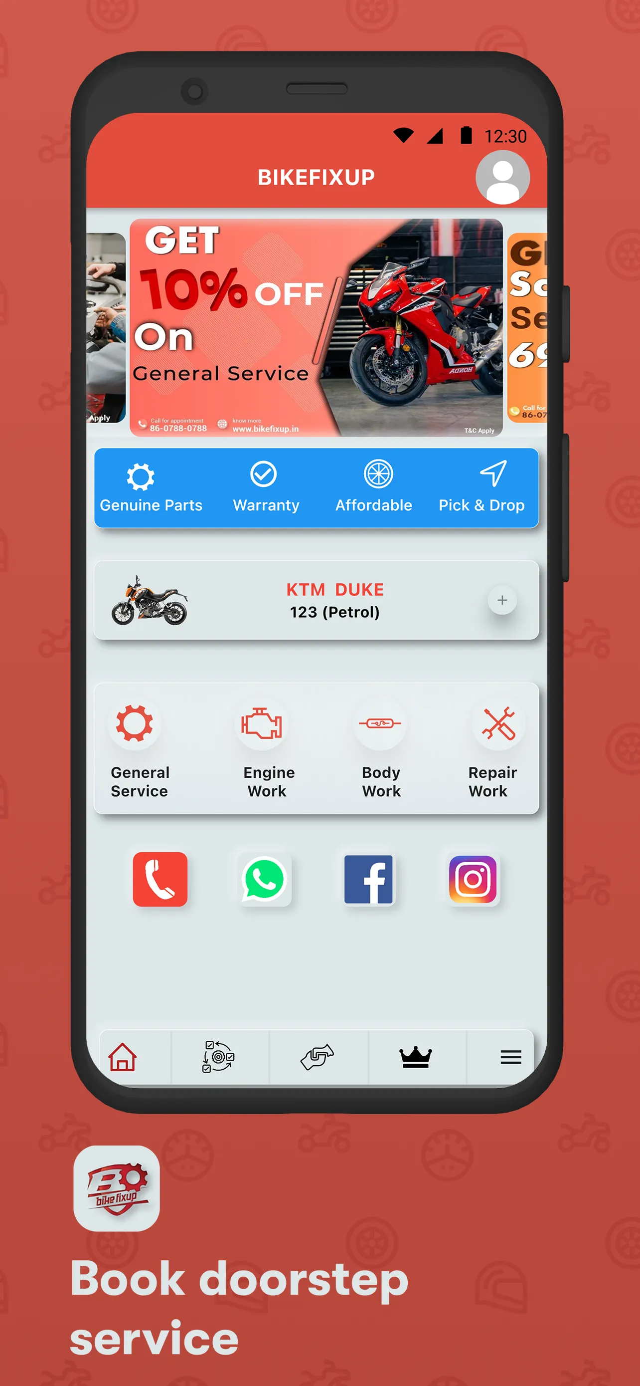 BikeFixup - Bike Service App | Indus Appstore | Screenshot