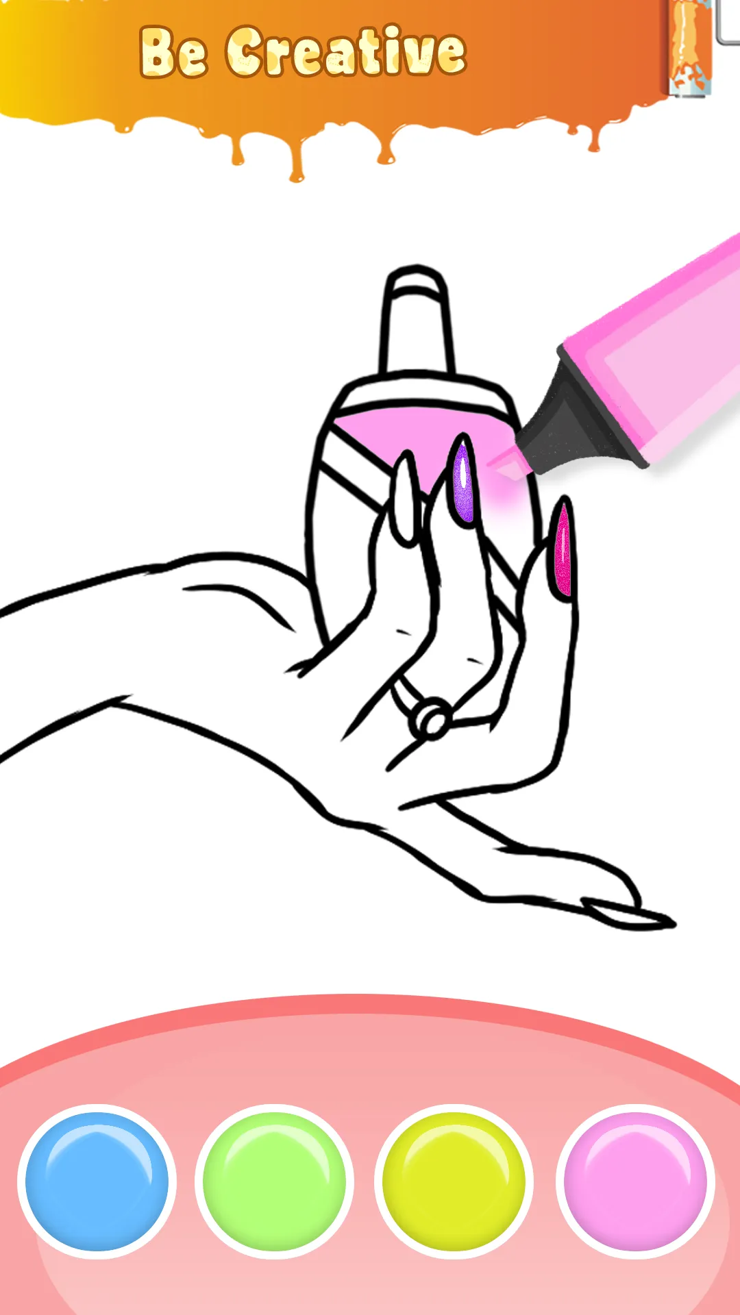 Glitter Nail Coloring Game | Indus Appstore | Screenshot