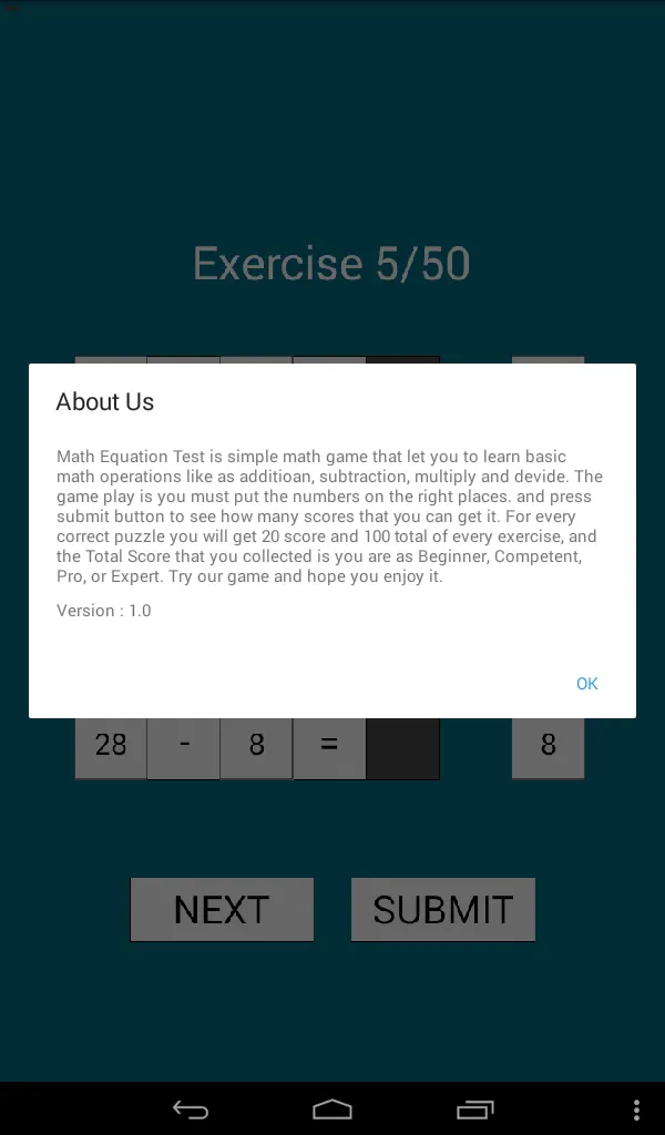 Math Operation Test | Indus Appstore | Screenshot