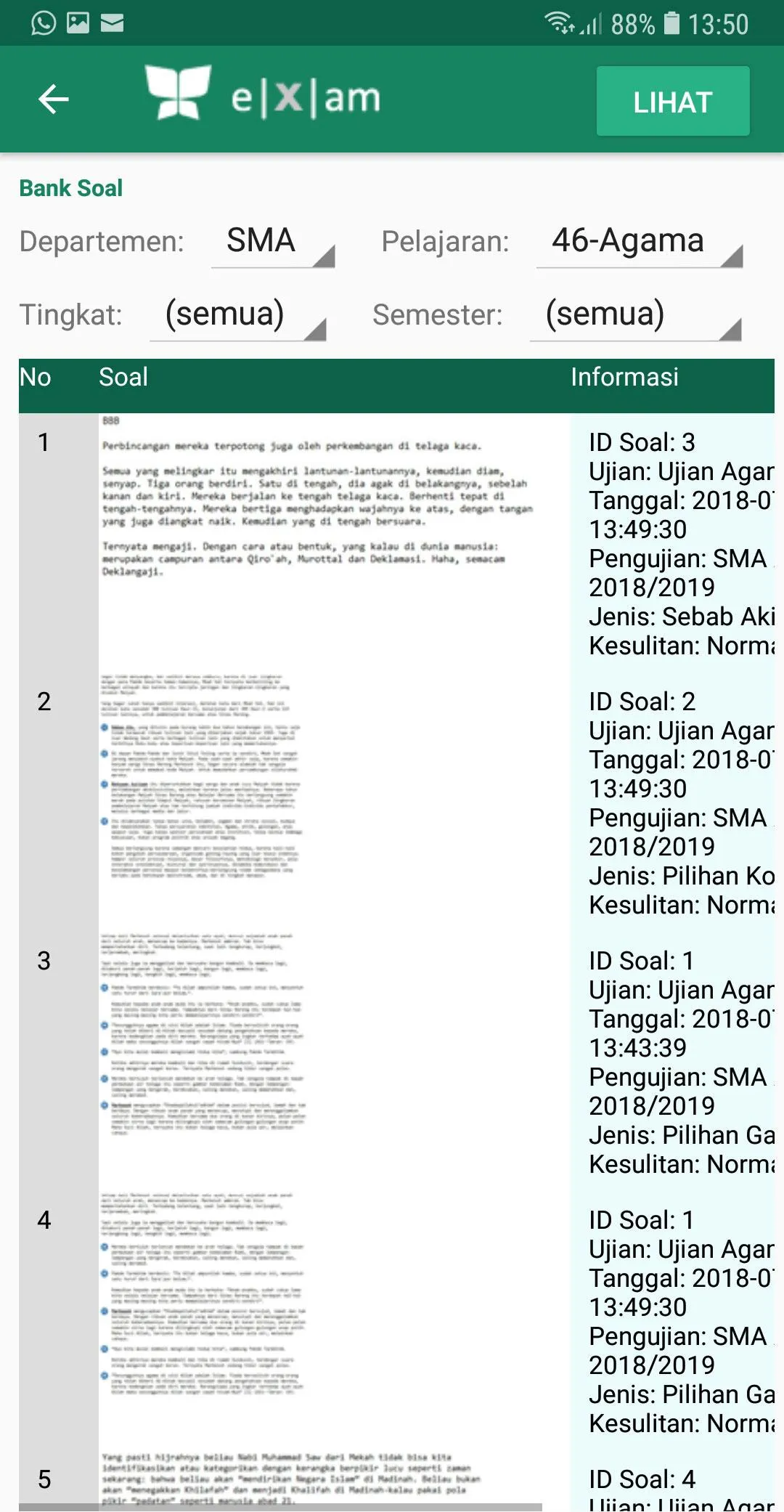 JIBAS Computer Based Exam | Indus Appstore | Screenshot