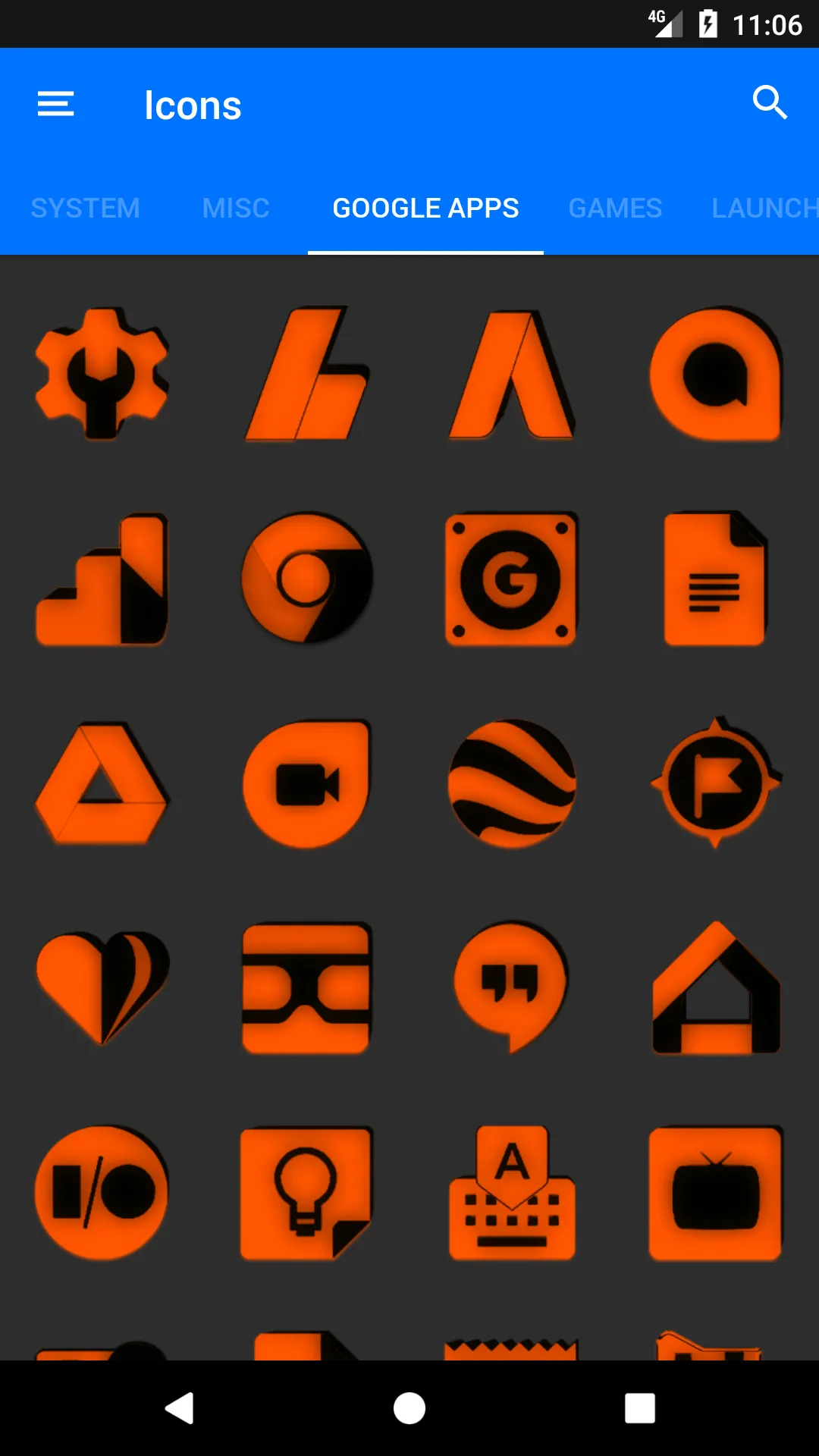 Orange and Black Icon Pack | Indus Appstore | Screenshot