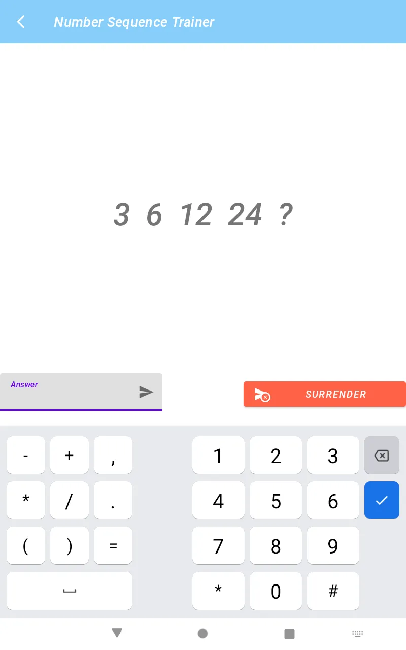 Number Sequence Trainer | Indus Appstore | Screenshot