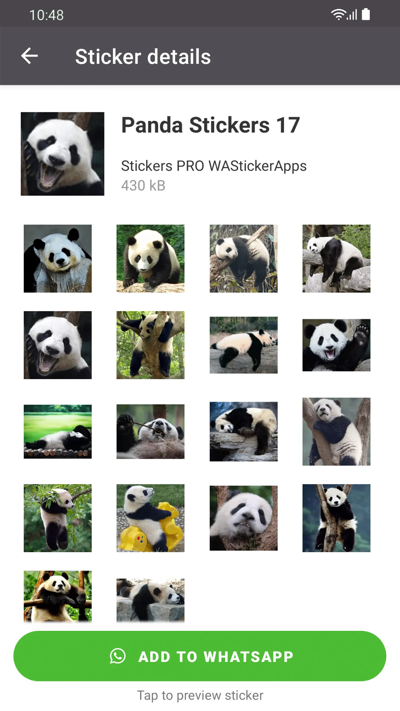 Funny Panda Stickers WASticker | Indus Appstore | Screenshot