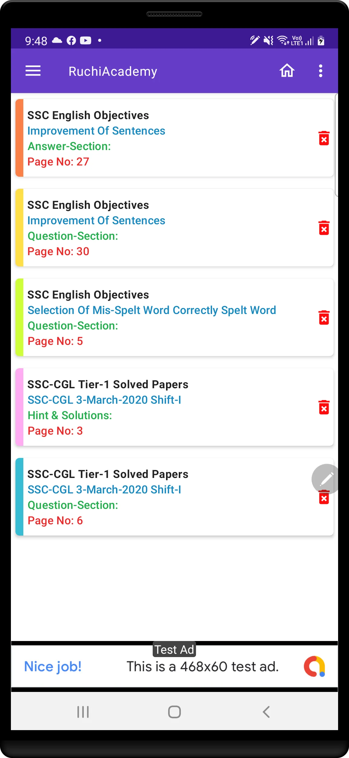 SSC CGL English | Indus Appstore | Screenshot