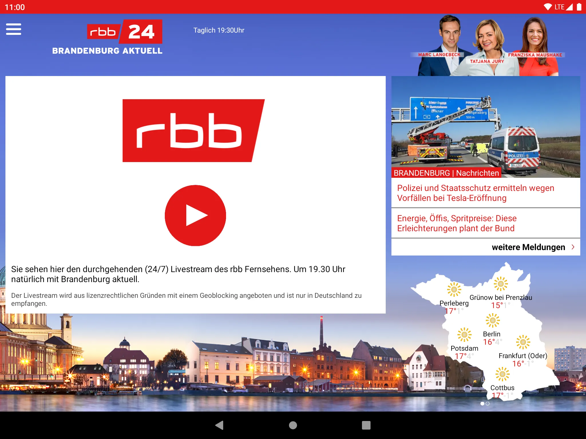 rbb24 Brandenburg Aktuell | Indus Appstore | Screenshot