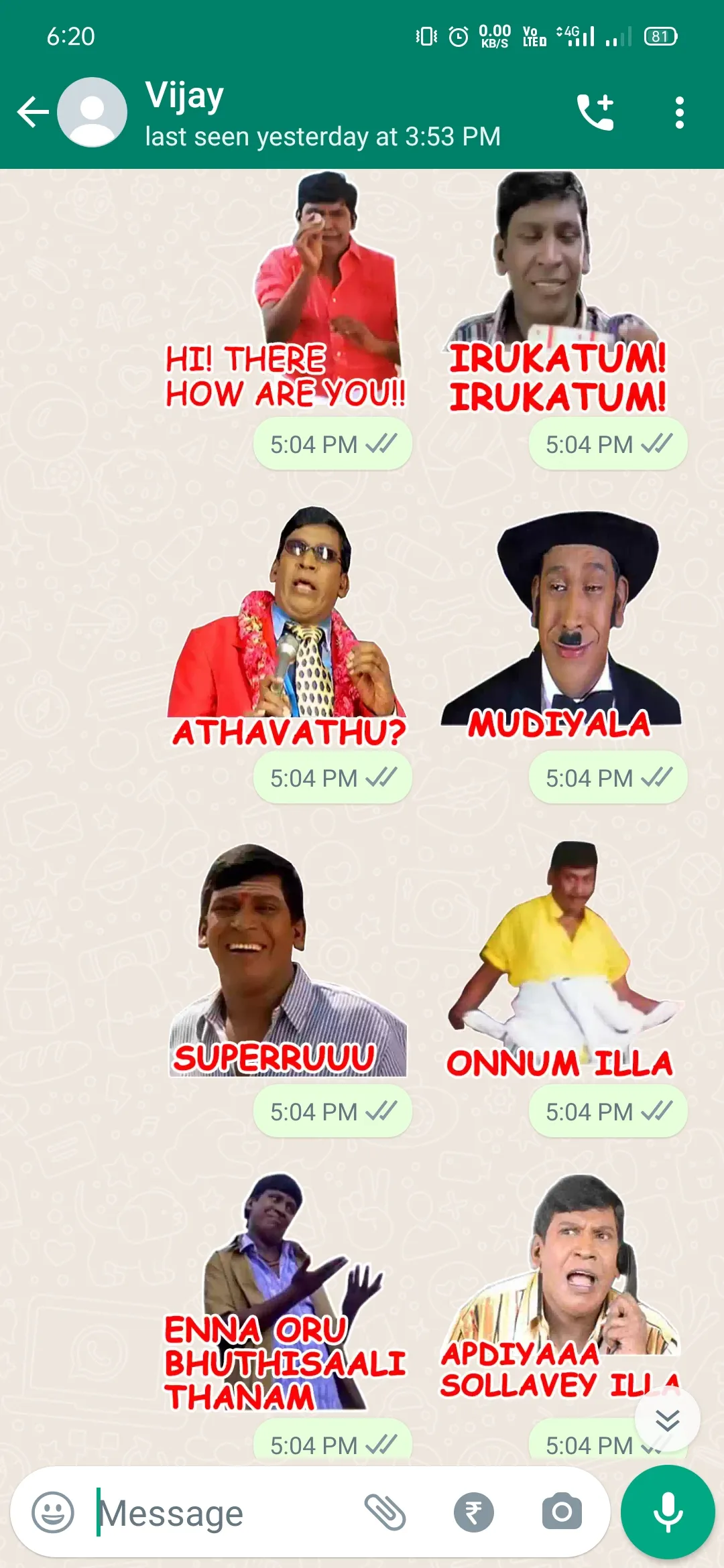 WASticker - Tamil Stickers | Indus Appstore | Screenshot