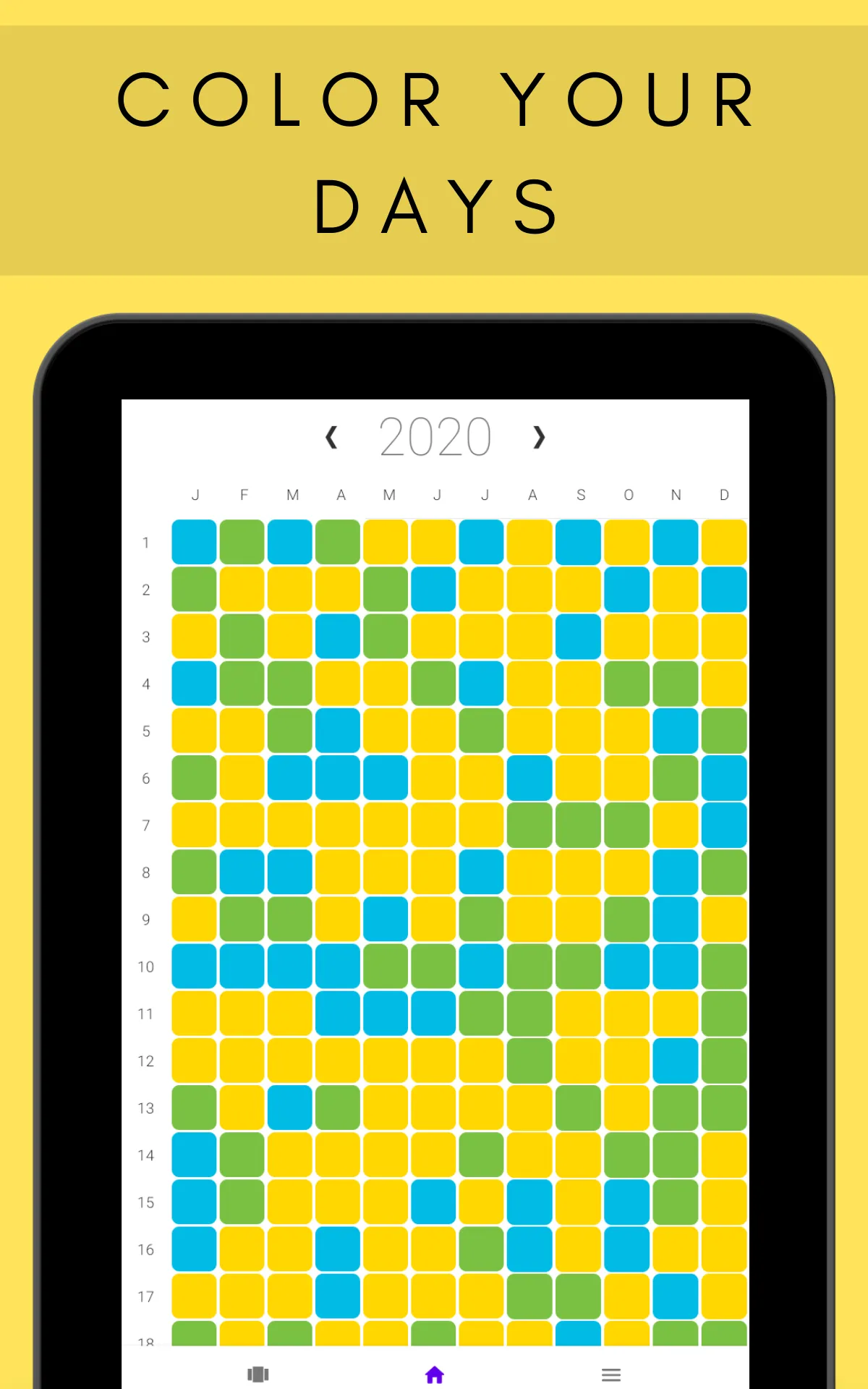 Color My Day - Year In Pixels  | Indus Appstore | Screenshot