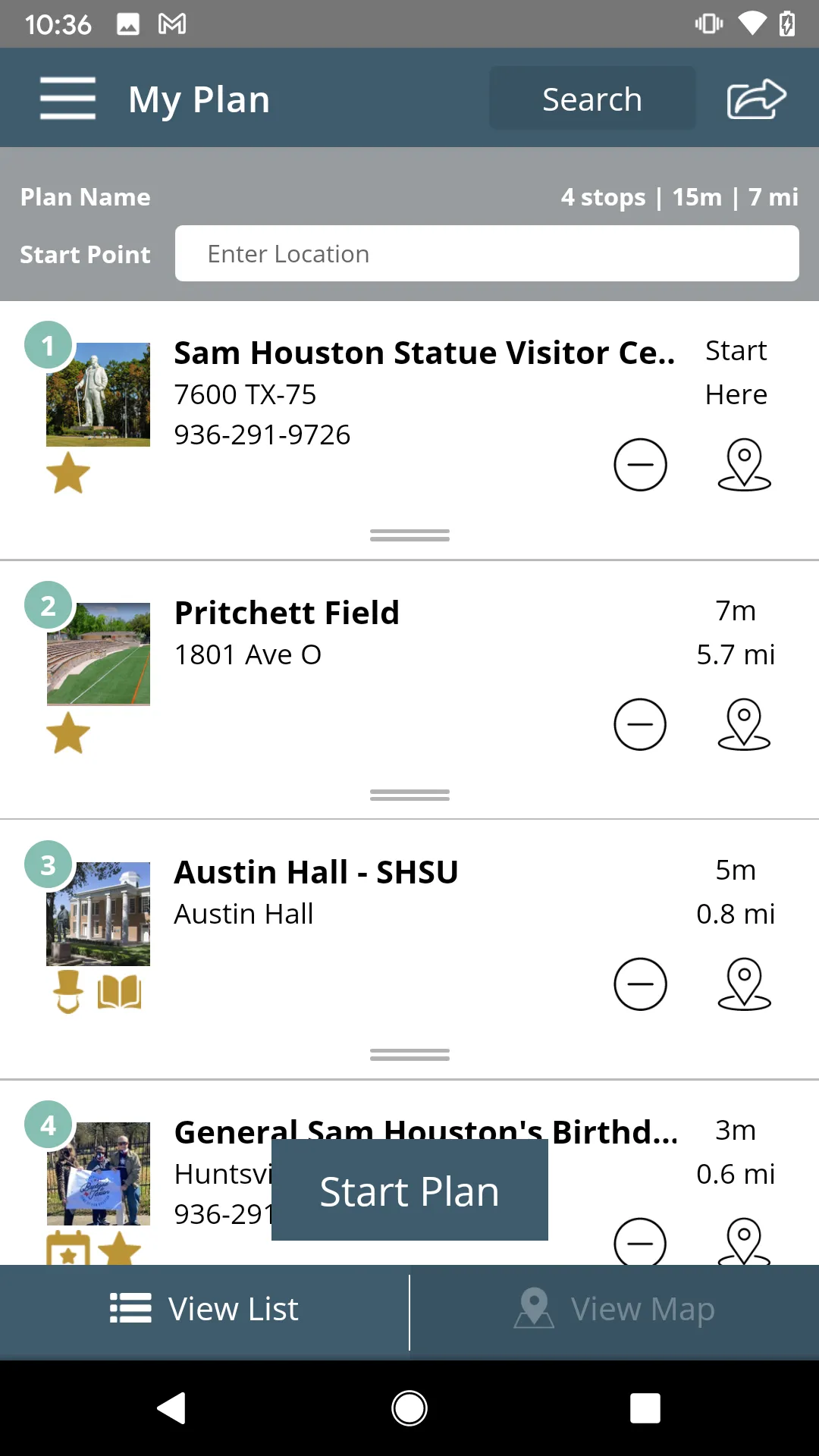 Visit Huntsville, TX! | Indus Appstore | Screenshot